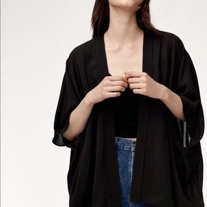 Aritzia Sunday Best Aitken Kimono Blouse Black